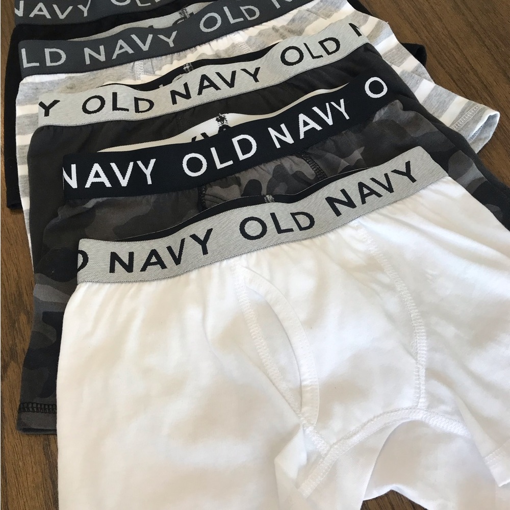 🔴 4/$15 5pc Old Navy Boys M Bundle Lot Assorted Solid & Camo Boxer Briefs in EUC - Picture 3 of 8